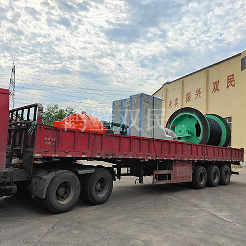 鶴壁雙民租賃絞車JK-2×1.8P礦井提升機裝車發貨！